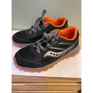 Kids Saucony Cohesion Gray Orange Sneakers Shoes Size 13W Boys Used